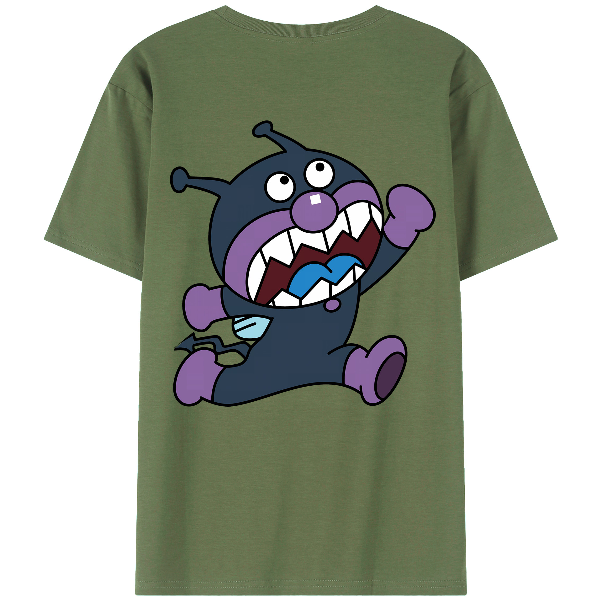 （画像用） アンパンマン Anpanman 綿100％ メンズ半袖Tシャツ（バックプリント） 通気性